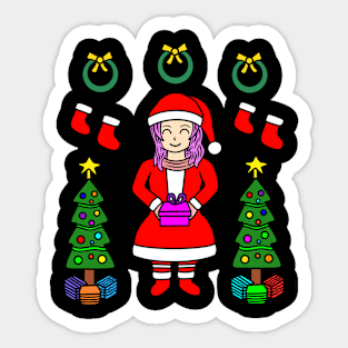 Christmas girl chibi Sticker